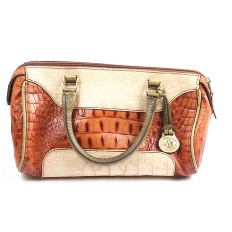 Vintage Brahmin Crocodile Embossed Leather Handbag Leather Handbags