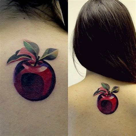 Womens Back Apple Tattoo Tattoomagz › Tattoo Designs Ink Works