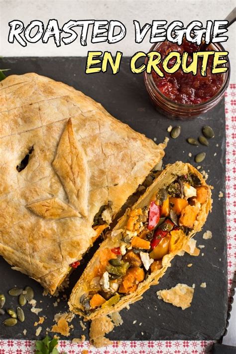 Just stir fry some shredded jicama, bean sprouts, thinly chopped french beans and finely chopped tofu. This veggie en croute is the perfect festive vegetarian ...