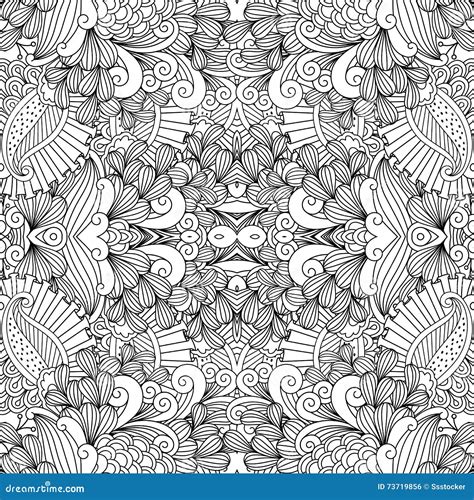 Symmetrical Abstract Seamless Background Stock Vector Illustration Of