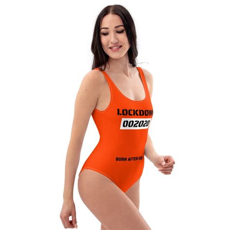 sexy prisoner lockdown orange jumpsuit prison inmate halloween 2021 costume women s one piece