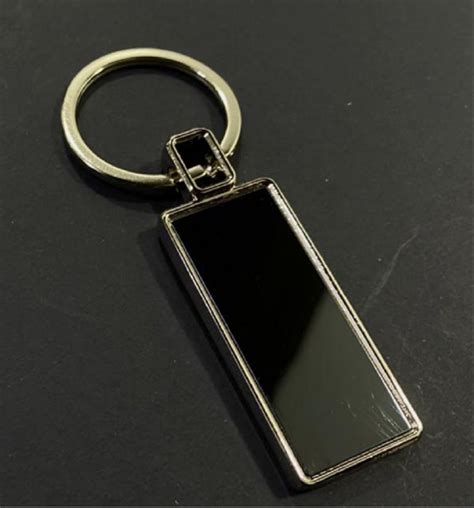Silver And Black 12g Metal Key Chain For Promotional Ts Size