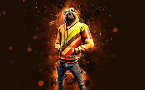 Doggo Orange Neon Lights 2020 Games Fortnite Battle Royale Fortnite