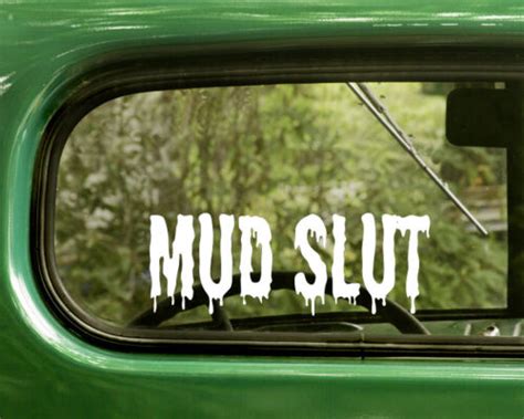 2 mud slut decals stickers for car window truck bumper 4x4 rv ebay