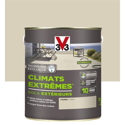 Retrouvez chez leroy merlin notre sélection de 180 produits, au prix le plus juste, sur un large. Peinture sol extérieur Climats extrêmes V33, pierre, 2.5 l ...