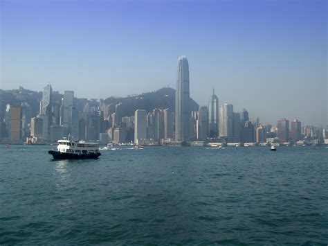 Free Stock Photo Of Star Ferry In Victoria Harbor With City Skyline