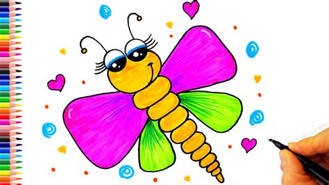 Yusufçuk Böceği Çizimi Sevimli Böcek Çizimi Dragonfly Beetle