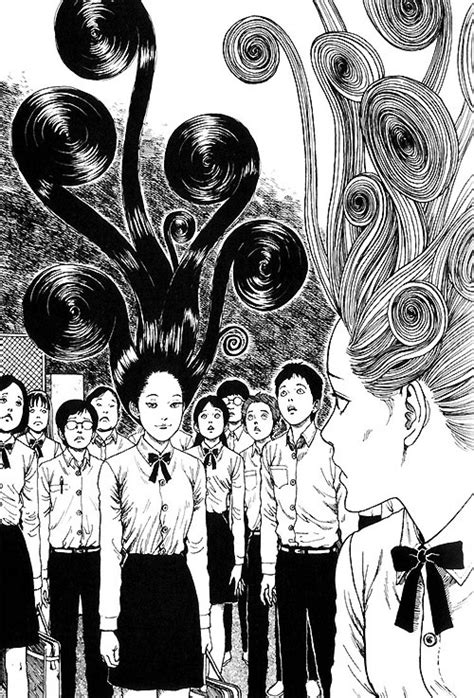 Manga maker junji ito conjures up an epic phantasmagoria that obsessively plumbs the most modest of shapes, a spiral, for all the perversity and horror to be i for one applaud junji ito for this expertly crafted masterpiece, and consider it to be more than worthy of inclusion in the hall of fame of the weird. workman: tdckilas: Junji Ito from Uzumaki (spiral into ...