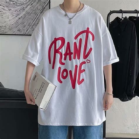T Shirt【s 8xl】korean Fashion Mens Short Sleeved T Shirt Letter