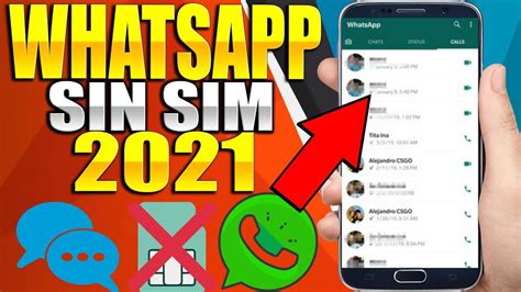 Como Usar Whatsapp Sin Numero De Teléfono 2021 Sin Chip Facil Youtube