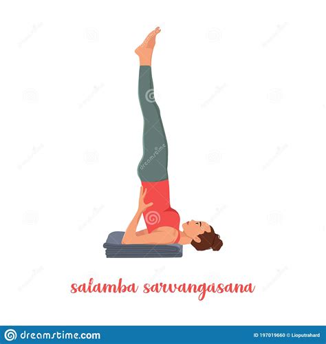 Each of these three yoga shoulder stands provides common benefits: Yoga Woman In Salamba Sarvangasana Or Shoulder Stand Pose ...