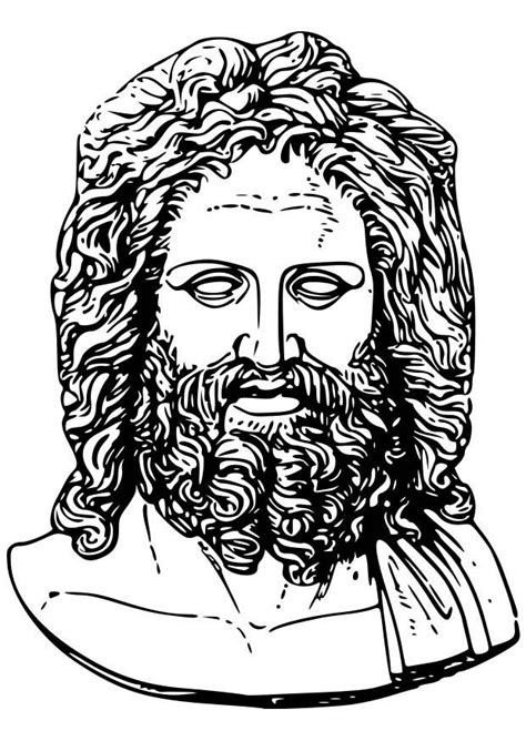 Acá te dejamos 10 dibujos de corazones coloreables que puedes imprimir de tres formas: Dibujo para colorear Zeus - Dibujos Para Imprimir Gratis
