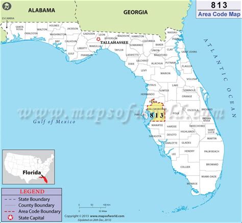 813 Area Code Map Where Is 813 Area Code In Florida