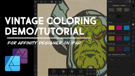Vintage Coloring Demo 1 Affinity Designer On Ipad Basic Youtube
