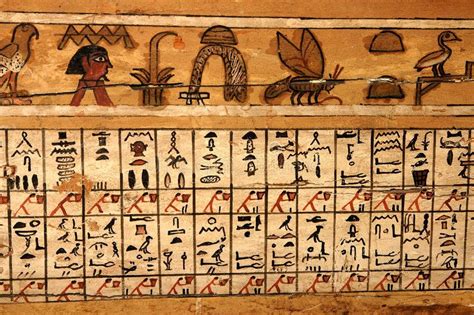 Hieroglyphics Egyptian Papyrus With Ancient Hieroglyphics Spon