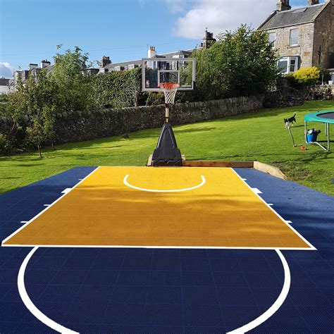 Sport Court 18 X 27 Compact Fiba Half Court Basketball Key — Game