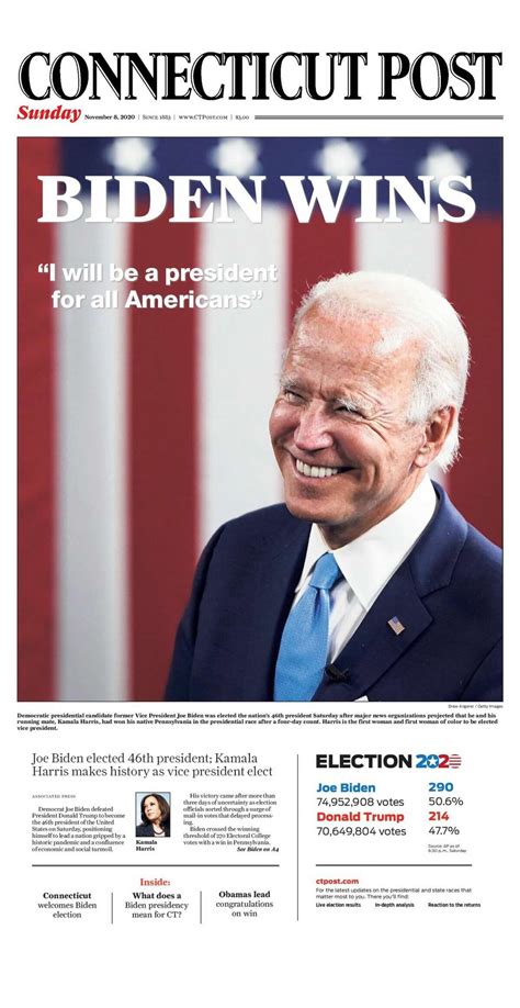 Presidential Elections In Connecticut Newspaper Front Pages