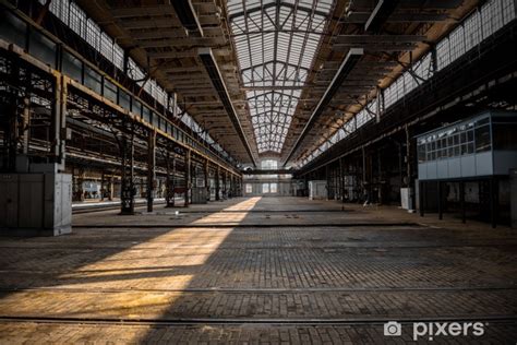 Wall Mural Industrial interior of an old factory - PIXERS.US
