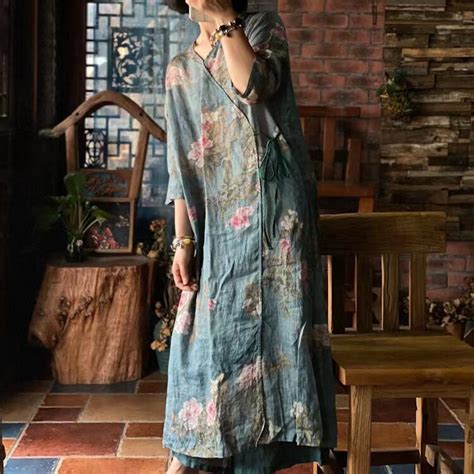 Be Wonderful Dresses Free Shipping Women Vintage Print Floral Dress V