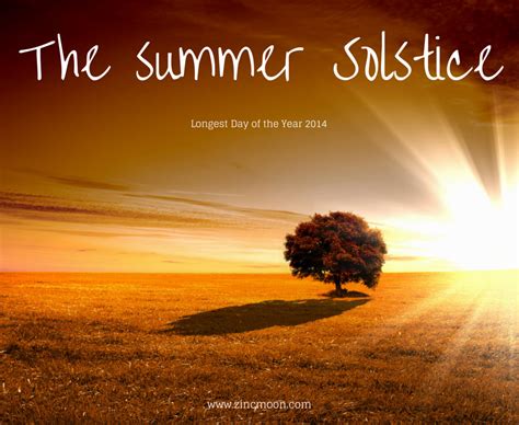 Summer Solstice The Longest Day Zinc Moon