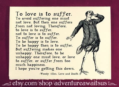 Greeting Card To Love Is To Suffer Woody Allen Victorian