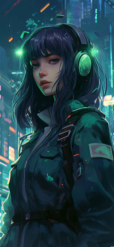 Girl Wearing Headphones Cyberpunk Wallpapers Girl Wallpapers