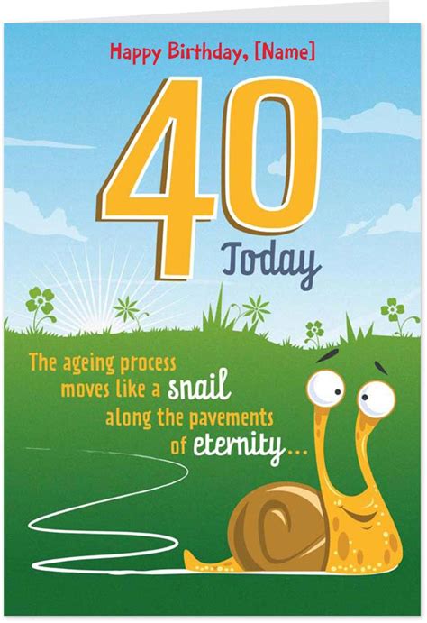 Free Printable 40th Birthday Cards Funny