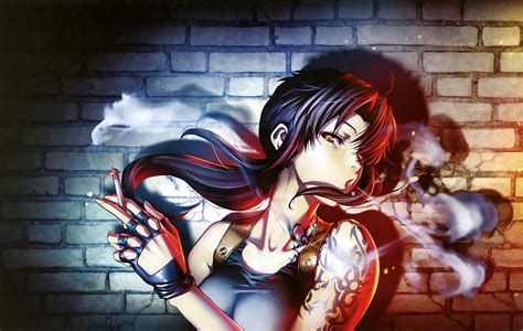 Hd Wallpaper Anime Anime Girls Black Lagoon Cigarettes