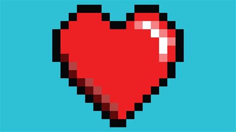 How To Draw A Pixel Art Heart Adobe Illustrator Tutorial Youtube