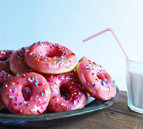 Pink Glazed Sprinkle Donuts