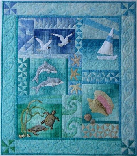 Ocean Quilt Kit Wall Quilt Patterns Nautical Quilt Hanging Quilts