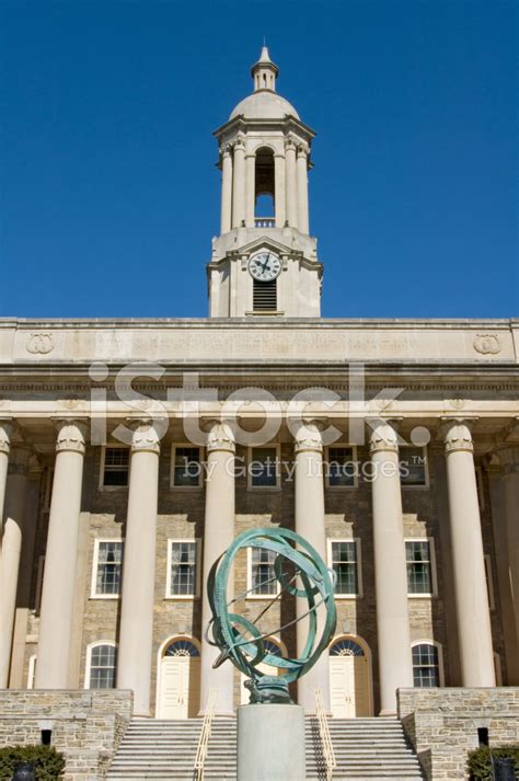 Penn State Campus Old Main College Building Stock Photo Royalty Free