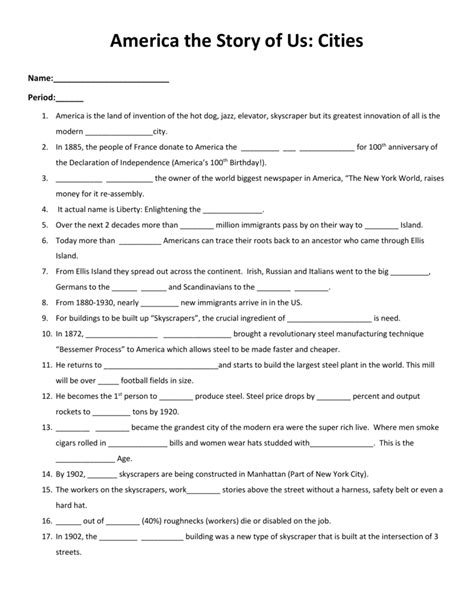 America the story of us division worksheet pdf