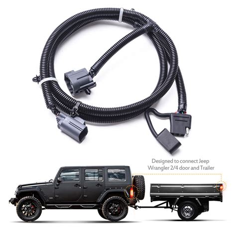 Tj 4.0 auto 4 and 33's. 65" Trailer Hitch wire Harness Kit Connector for 07-17 ...