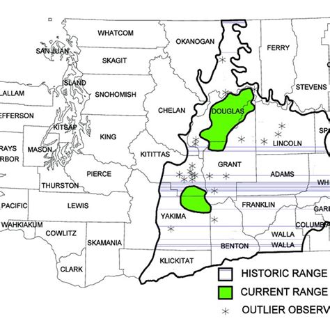 Historical And Current Sage Grouse Range In Washington From Schroeder