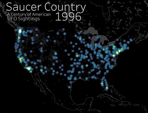 A Timelapse Map Of Ufo Sightings In The Us Since 1910 Shows A Major