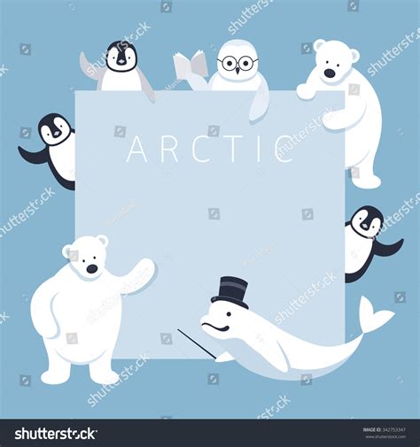 Arctic Animals Characters Show Presentation Frame Winter Nature