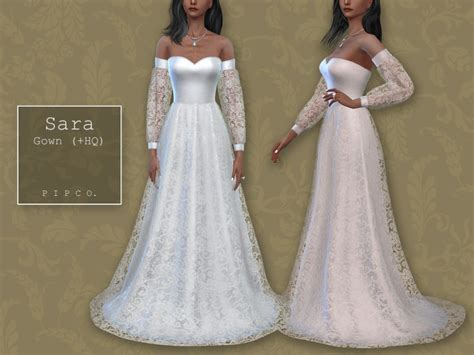 Cakenoodles Sims 4 Wedding Dress Maxis Match Sims 4