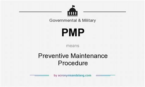 Pmp Preventive Maintenance Procedure In Government And Military By