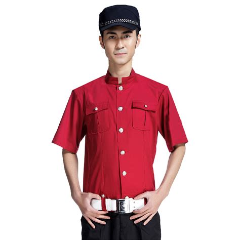 Wholesale Price Red Security Uniform Shirts Uniform For Security Guard