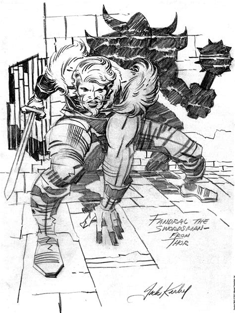 Fandral Sketch From The Jack Kirby Collector 57 Com Imagens