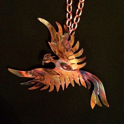 Phoenix pendant, phoenix necklace, phoenix rising, phoenix 