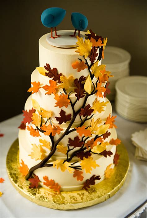 Autumn Leaves Wedding Cake A Wedding Cake Blog