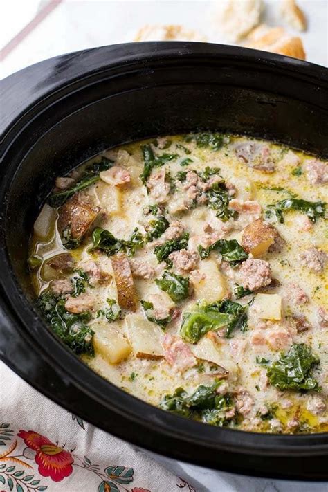 Crock Pot Zuppa Toscana Sausage Potato Soup Simply Happy Foodie