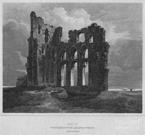 Part Of Tynemouth Monastery Drawing By Print Collector Fine Art America