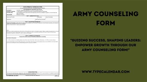 Free Printable Army Counseling Form Templates Da Fillable Pdf