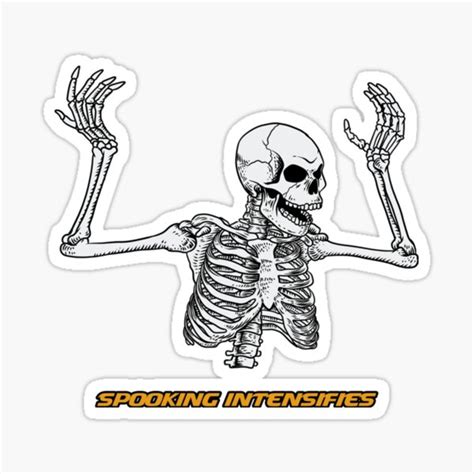 Spooking Intensifies Skeleton Meme Christmas Sticker For Sale By