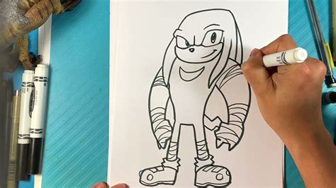 Easy How To Draw Knuckles From Sonic Boom Youtube