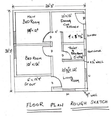 Floor Plan Sketch Sample Floor Plan For Real Estate