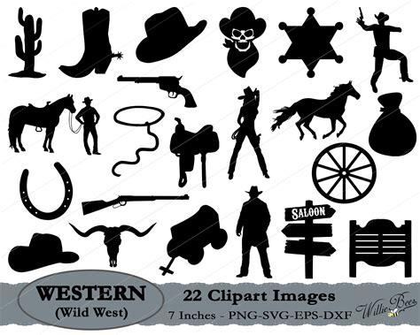 Wild West SVG Western Clipart Cowboy SVG Cowgirl Svg - Etsy | Clip art